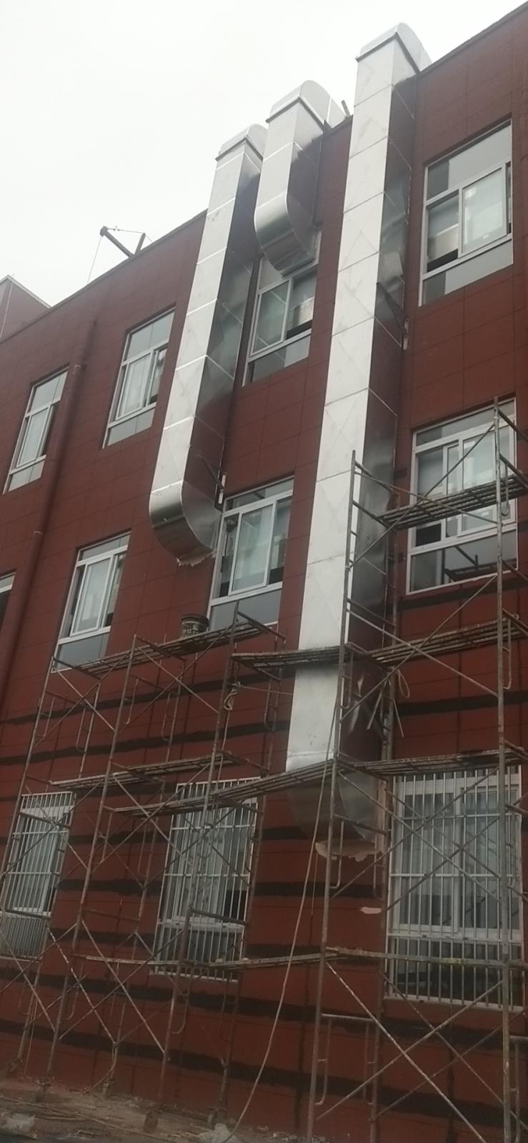 汝州市实验中学学生食堂油烟净化工程案例实拍