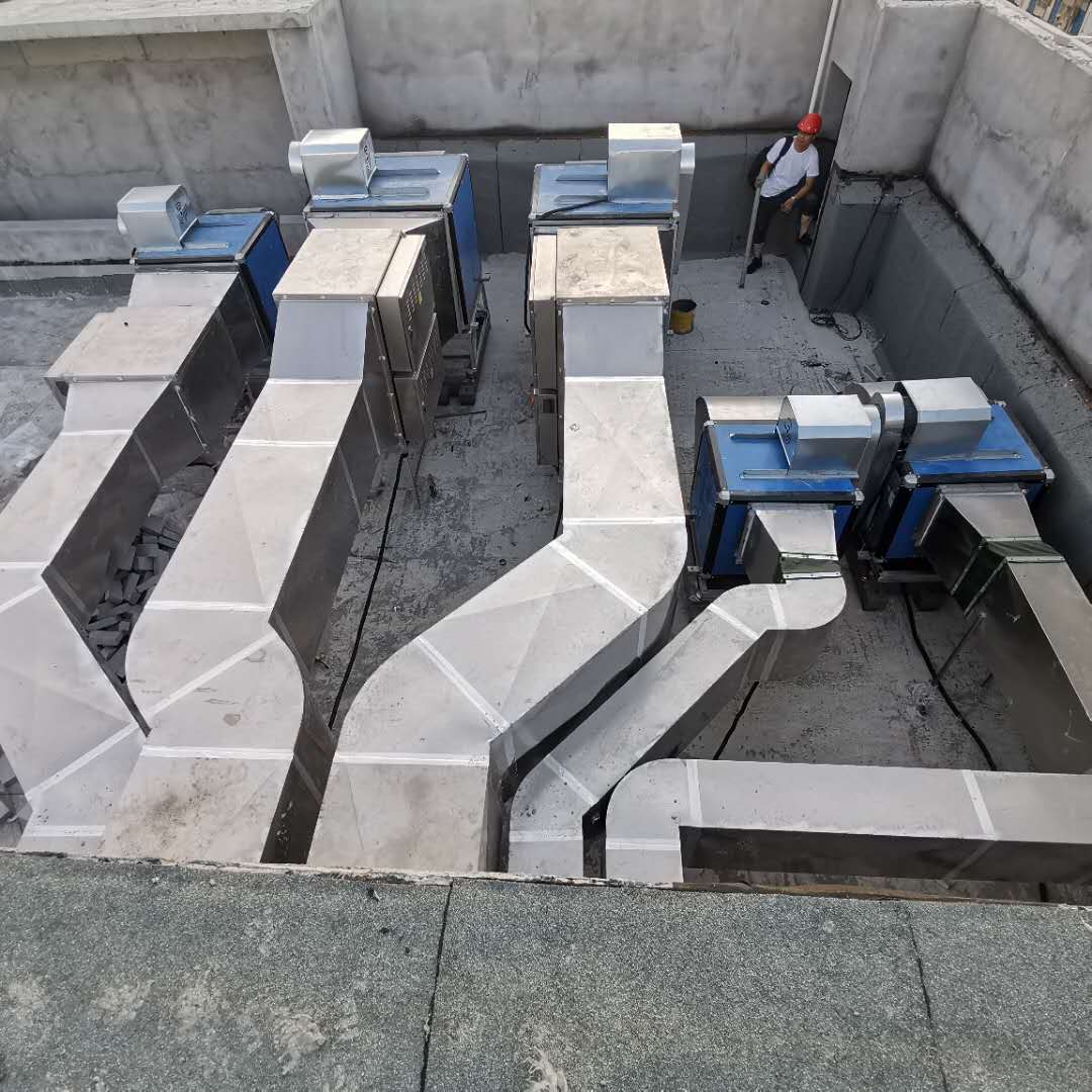 郑州市纪律委员会餐厅油烟净化系统工程安装实拍