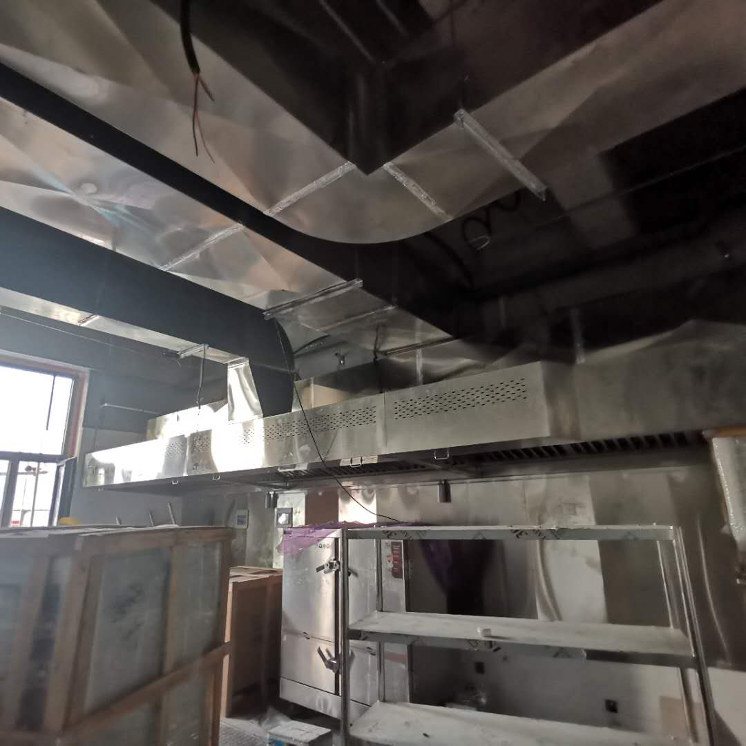 郑州市纪律委员会餐厅油烟净化系统工程安装实拍